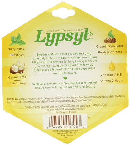 Lypsyl Original Lip Moisturizer - 0.1 oz (Pack of 5) | Classic Cream White Balm Avelisse