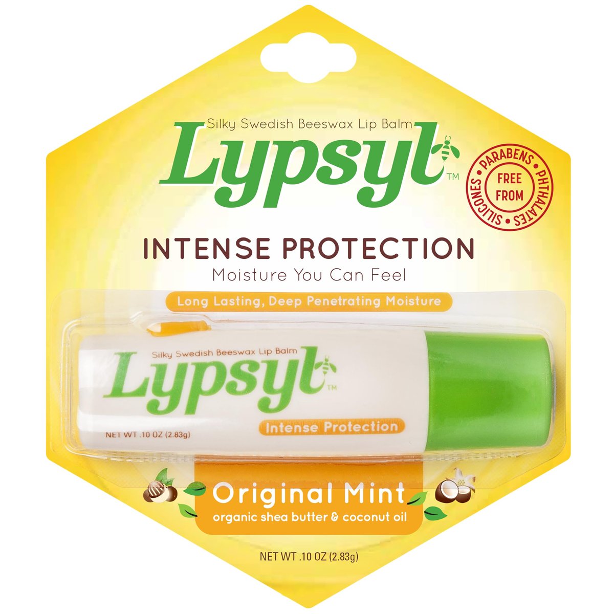 Lypsyl Intense Protection Original Mint Lip Balm - 0.10 oz (Pack of 10) Avelisse