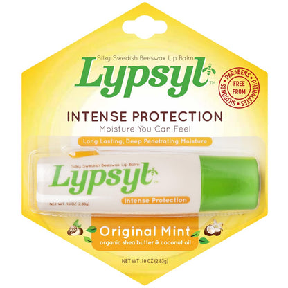 Lypsyl Intense Protection Original Mint Lip Balm - 0.10 oz (Pack of 10) Avelisse