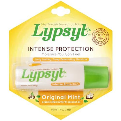 Lypsyl Intense Protection Original Mint Lip Balm - 0.10 oz (Pack of 10) Avelisse
