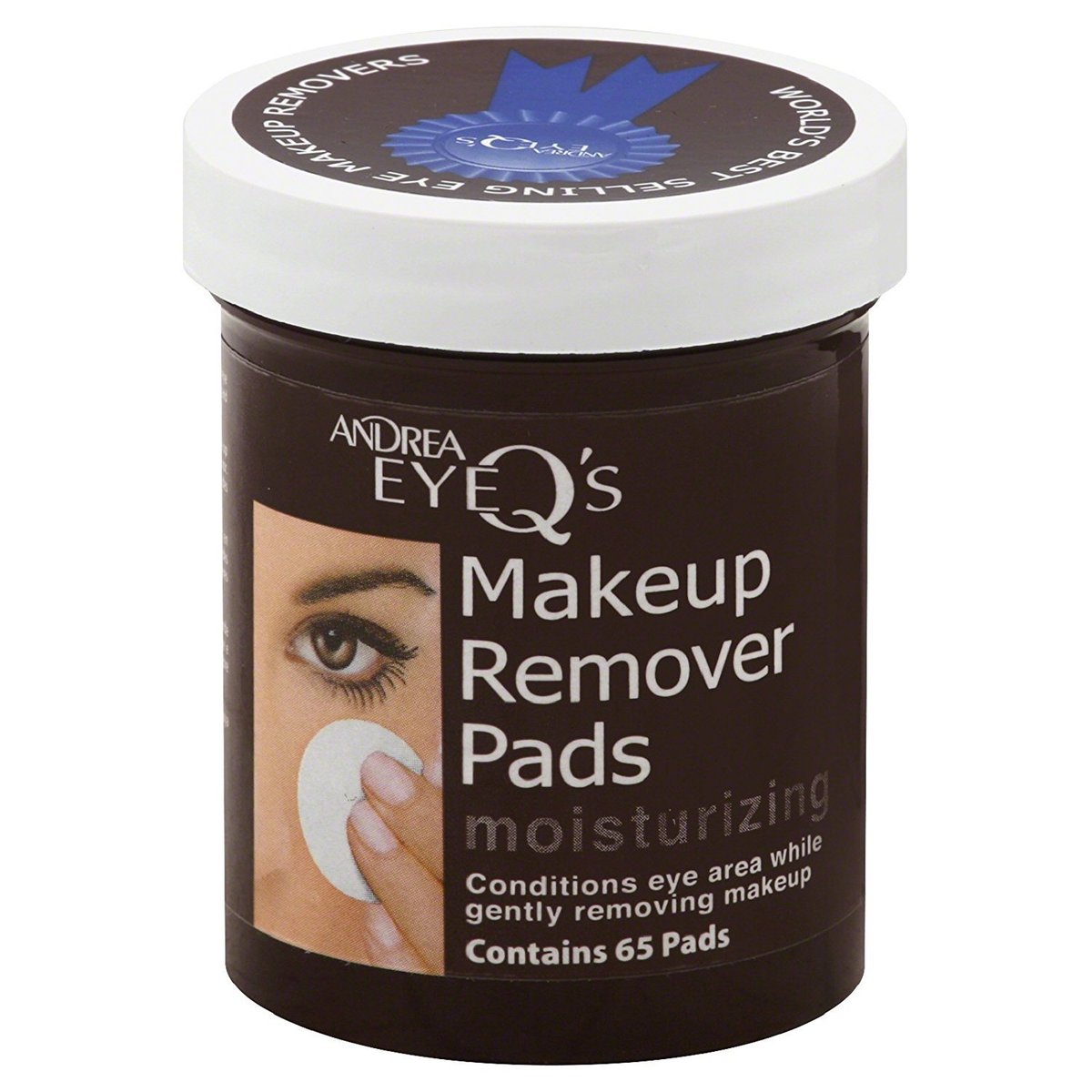 Andrea Eye Q's Eye Make-Up Remover Pads Moisturizing, 65 Count (Pack of 4) – Gentle & Effective Eye Makeup Remover Avelisse