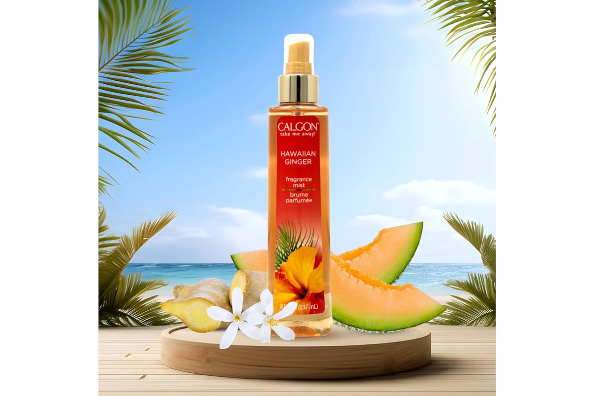 Calgon Hawaiian Ginger Fragrance Body Mist - 8 oz (Pack of 3) | Exotic Tropical Scent Avelisse