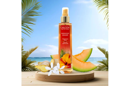 Calgon Hawaiian Ginger Fragrance Body Mist - 8 oz (Pack of 3) | Exotic Tropical Scent Avelisse