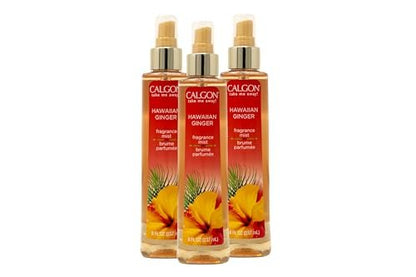 Calgon Hawaiian Ginger Fragrance Body Mist - 8 oz (Pack of 3) | Exotic Tropical Scent Avelisse