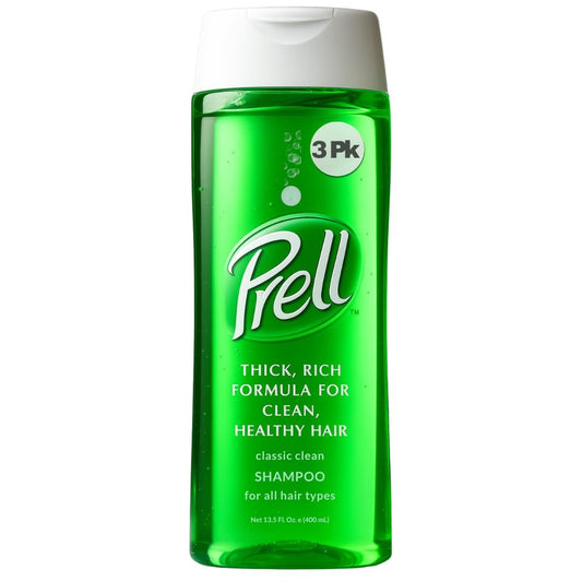 Prell Original Green Shampoo – Classic Clean Deep Cleansing Shampoo for Men & Women, 13.5 oz (Pack of 3) Avelisse