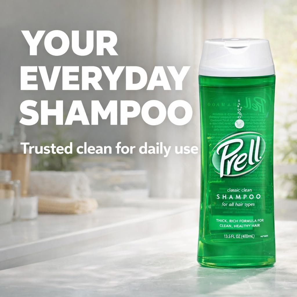 Prell Original Green Shampoo – Classic Clean – Suitable for All Hair Types: Gentle enough for daily use on normal, – Image 3