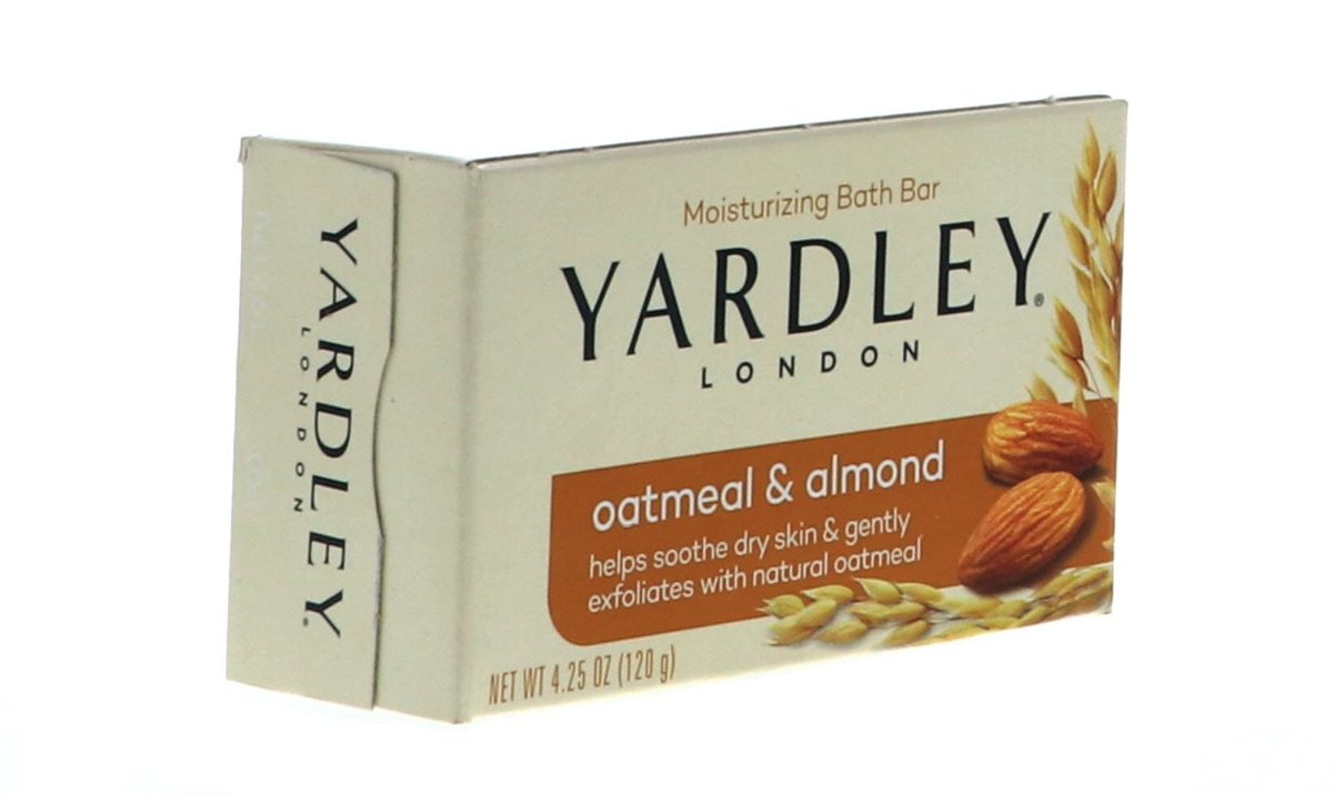 Yardley London Oatmeal Almond Bath Bar 4oz - Pack of 2, Moisturizing Solid Soap for Gentle Cleansing Avelisse