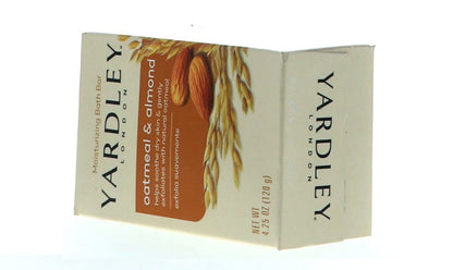 Yardley London Oatmeal Almond Bath Bar 4oz - Pack of 2, Moisturizing Solid Soap for Gentle Cleansing Avelisse
