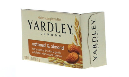 Yardley London Oatmeal Almond Bath Bar 4oz - Pack of 2, Moisturizing Solid Soap for Gentle Cleansing Avelisse