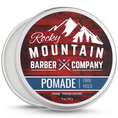 Rocky Mountain Barber Company Pomade for Men – 5 oz Tub Classic Water Based Pomade with Strong Firm Hold & High Shine Avelisse