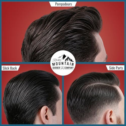 Rocky Mountain Barber Company Pomade for Men – 5 oz Tub Classic Water Based Pomade with Strong Firm Hold & High Shine Avelisse