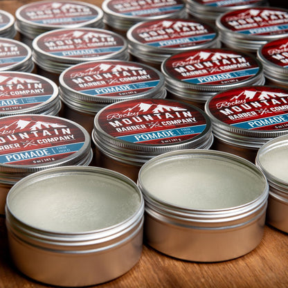 Rocky Mountain Barber Company Pomade for Men – 5 oz Tub Classic Water Based Pomade with Strong Firm Hold & High Shine Avelisse