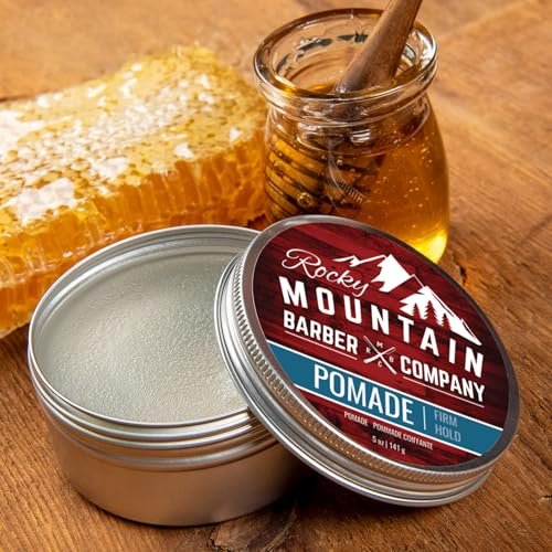 Rocky Mountain Barber Company Pomade for Men – 5 oz Tub Classic Water Based Pomade with Strong Firm Hold & High Shine Avelisse