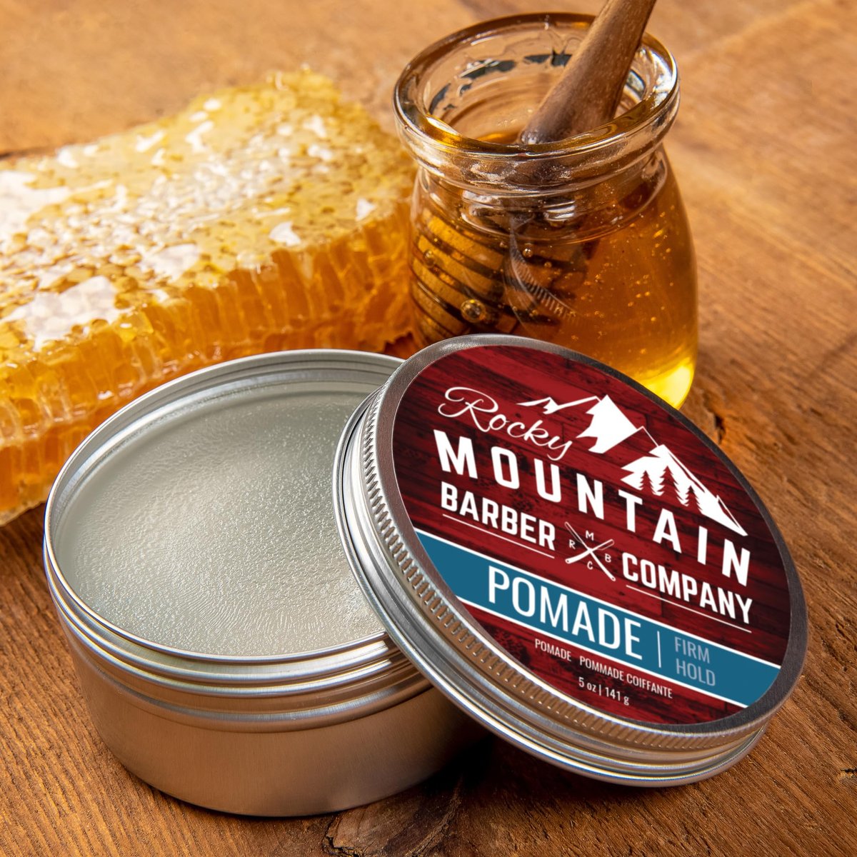 Rocky Mountain Barber Company Pomade for Men – 5 oz Tub Classic Water Based Pomade with Strong Firm Hold & High Shine Avelisse