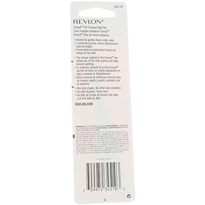 Revlon Emeryl File 4-Pack: Professional Nail Files for Smooth, Shaped Nails