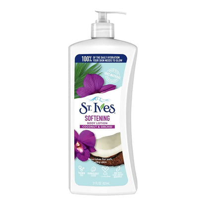 St. Ives Softening Body Lotion Coconut & Orchid Extract, 21 oz (Pack of 7)