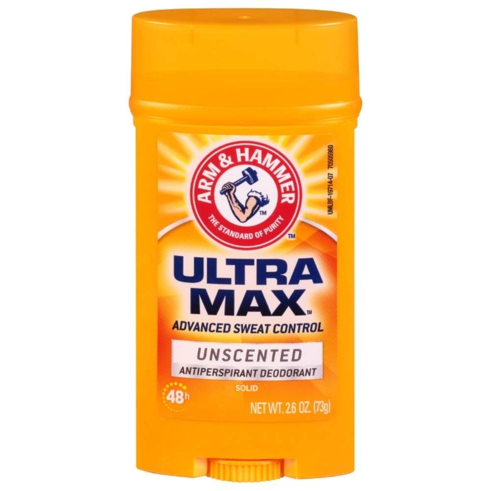 ARM & HAMMER ULTRAMAX Anti-Perspirant Deodorant Invisible Solid Unscented - 2.6 oz (Pack of 5) - görsel 1