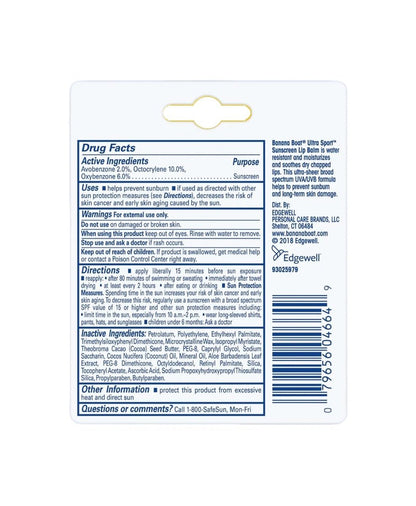 Banana Boat Sport Performance Sunscreen Lip Balm SPF 50, 0.15 oz (Pack of 8)