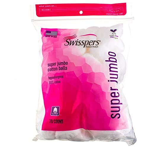 Swisspers Premium Super Jumbo Cotton Ball, Puff Perfect (Pack of 3) - 210 Count - görsel 3