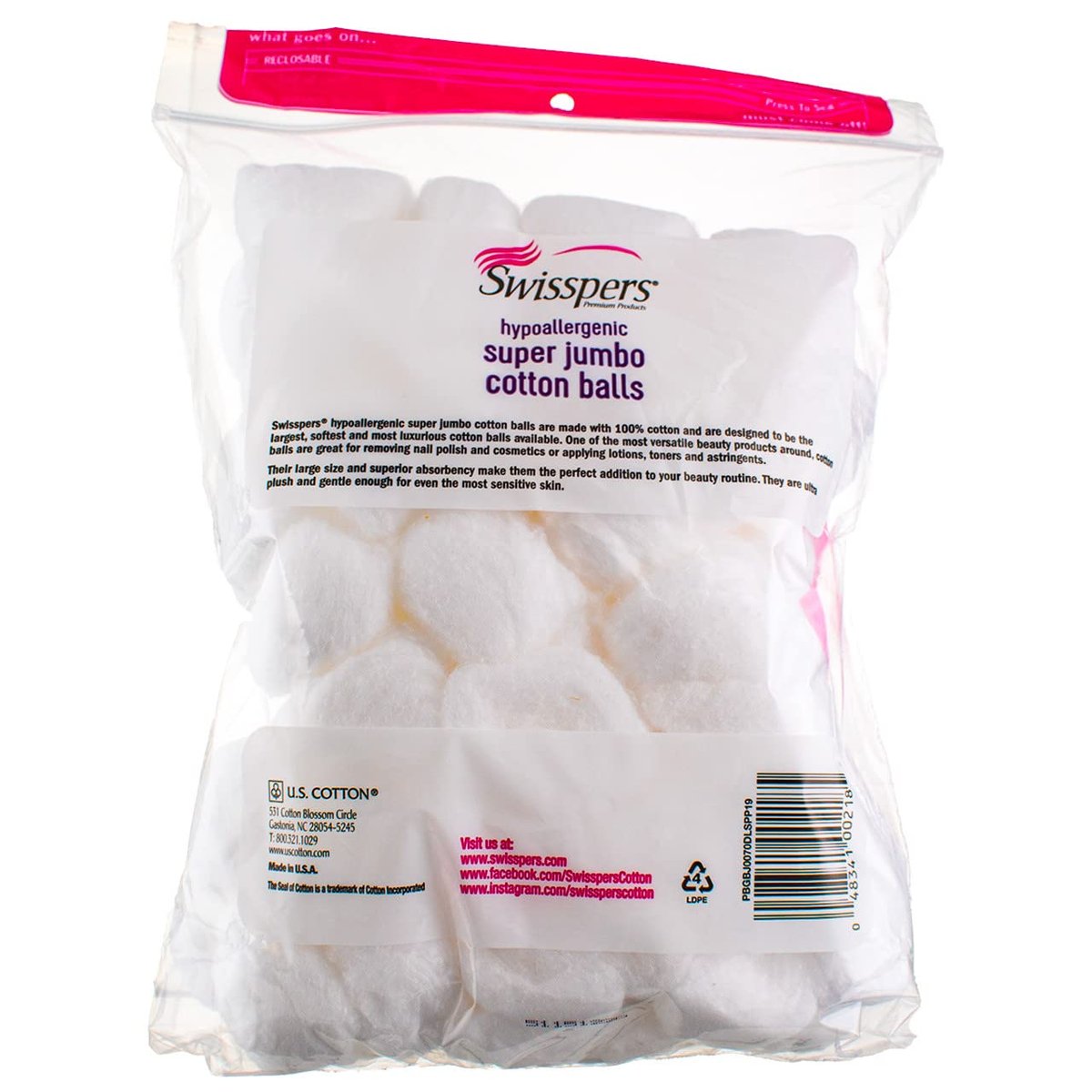 Swisspers Premium Super Jumbo Cotton Ball, Puff Perfect (Pack of 3) - 210 Count - görsel 5