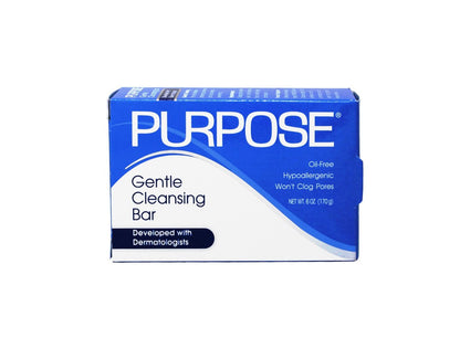 Purpose Gentle Cleansing Bar - Hypoallergenic, Sulfate-Free, Oil-Free Soap for Sensitive & Dry Skin - 6 oz (Pack of 6) Avelisse