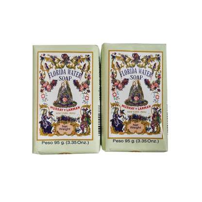 Florida Water Bar Soap 3.3 oz - Pack of 4 - Classic Gentle Cleansing Soap
