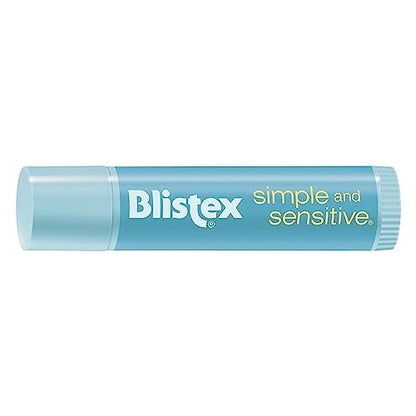 Blistex Simple & Sensitive Lip Moisturizer - 0.15 oz (Pack of 4) - Gentle Care for Delicate Lips