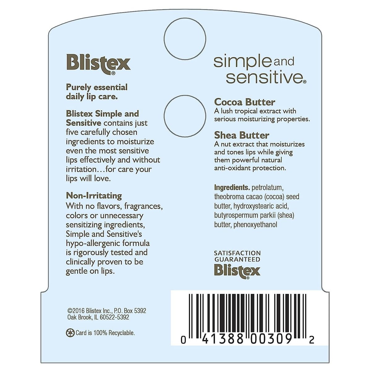 Blistex Simple & Sensitive Lip Moisturizer - 0.15 oz (Pack of 4) - Gentle Care for Delicate Lips - görsel 3