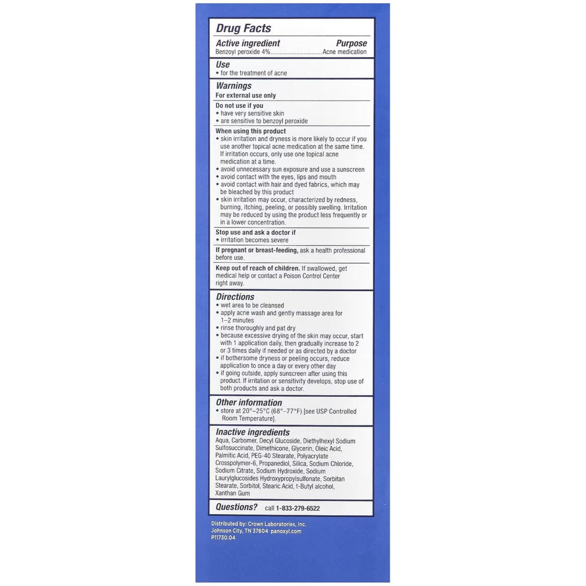 PanOxyl 4% Benzoyl Peroxide Acne Creamy Wash, 6 oz (Pack of 8) - Effective Acne Treatment Face & Body Wash - görsel 15