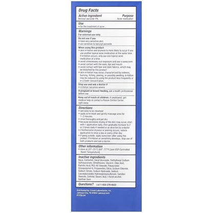 PanOxyl 4% Benzoyl Peroxide Acne Creamy Wash, 6 oz (Pack of 8) - Effective Acne Treatment Face & Body Wash