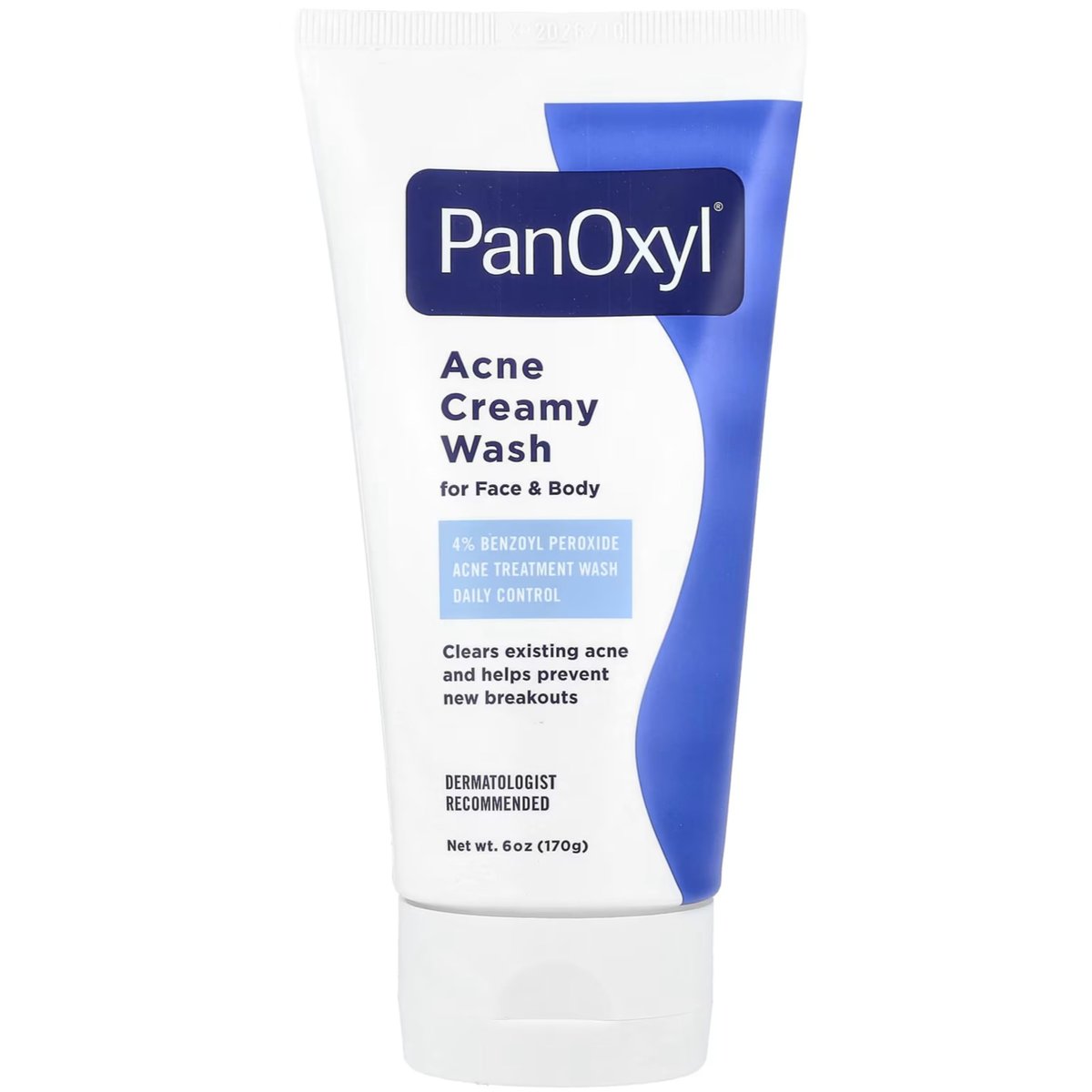 PanOxyl 4% Benzoyl Peroxide Acne Creamy Wash, 6 oz (Pack of 8) - Effective Acne Treatment Face & Body Wash - görsel 1