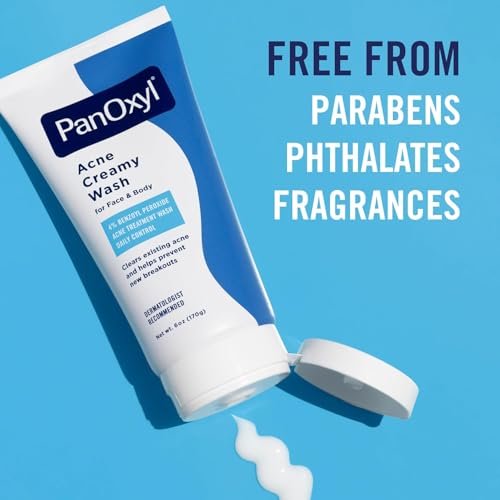PanOxyl 4% Benzoyl Peroxide Acne Creamy Wash, 6 oz (Pack of 8) - Effective Acne Treatment Face & Body Wash - görsel 6