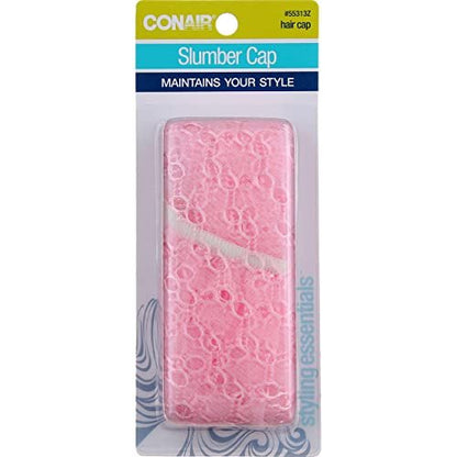 Conair Styling Essentials Slumber Cap - 3-Pack, Soft Fabric Shower Caps for Hair Protection