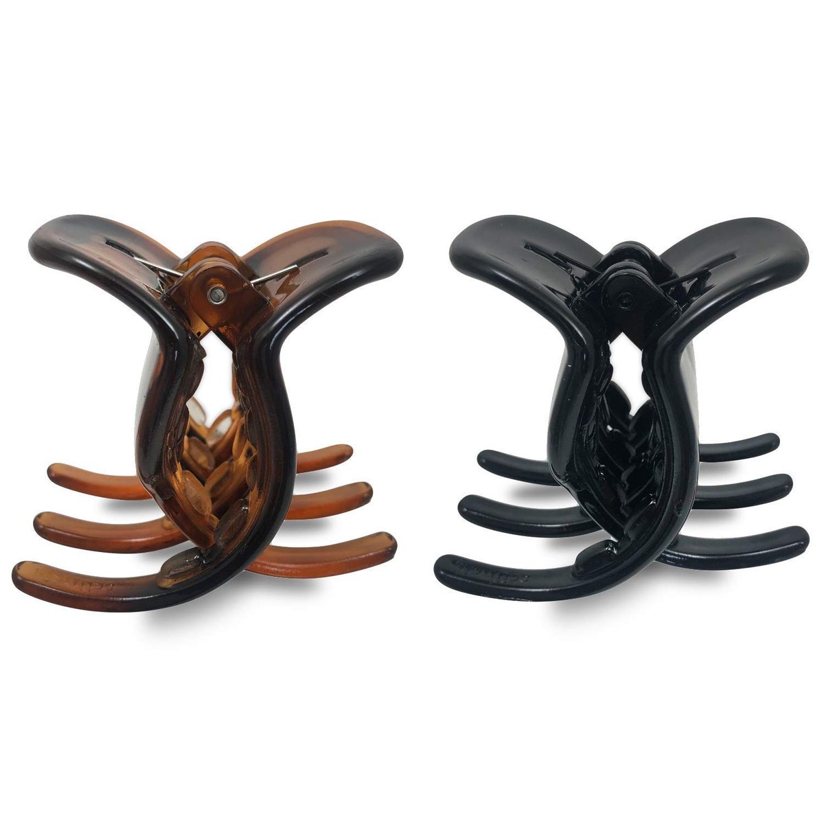 Scunci No-Slip Grip Chunky Jaw Clips - All-Day Hold, 2-Pack (Black & Tortoise) - görsel 5