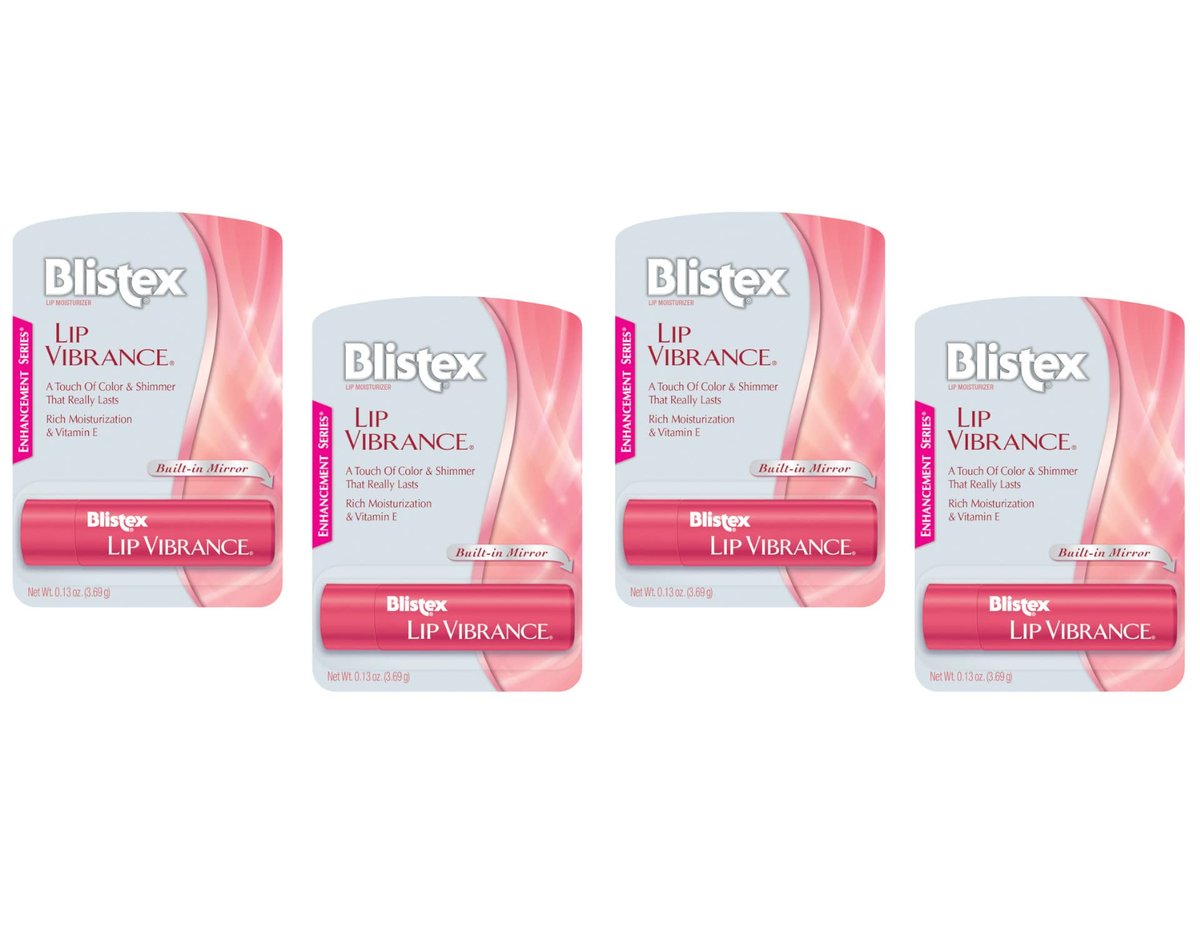 Blistex Lip Vibrance Lip Protectant (Pack of 4) – SPF 15 Moisturizing Lip Balm Avelisse