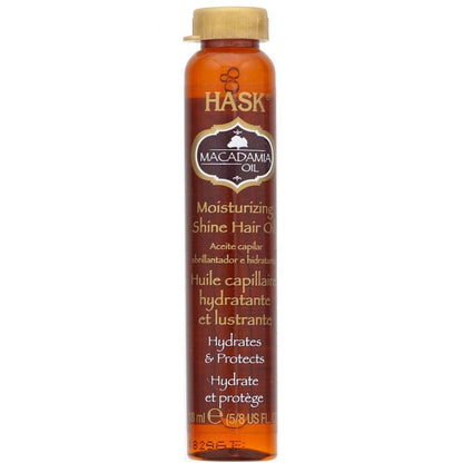 Hask Macadamia Revitalizing Shine Oil - 0.63 oz (Pack of 4) - Lightweight Hair Treatment for Shine and Softness