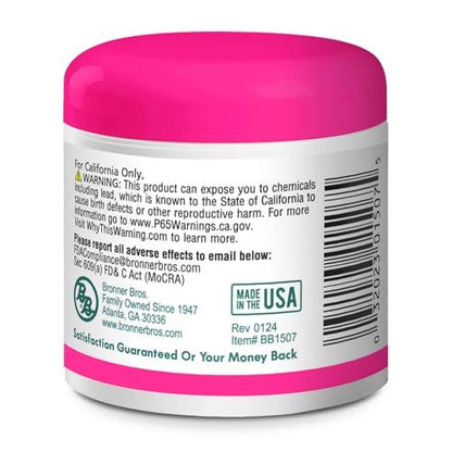 Bronner Bros BB Pine Tar Super Gro Conditioning Temple & Scalp Treatment - Soothes Dry, Itchy Scalp, Moisturizer & Deep Conditioner with Pine Tar, Salicylic Acid & Lanolin - 6 oz