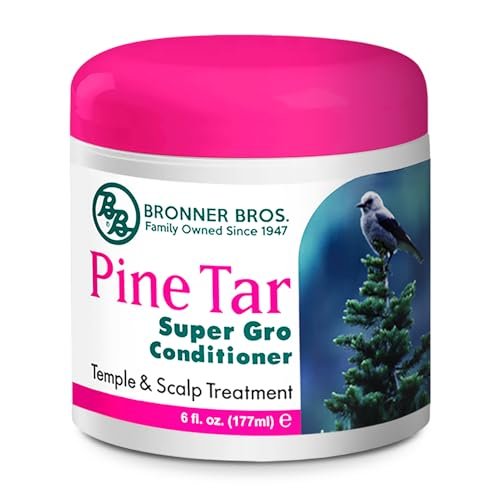 Bronner Bros BB Pine Tar Super Gro Conditioning Temple & Scalp Treatment - Soothes Dry, Itchy Scalp, Moisturizer & Deep Conditioner with Pine Tar, Salicylic Acid & Lanolin - 6 oz - görsel 1