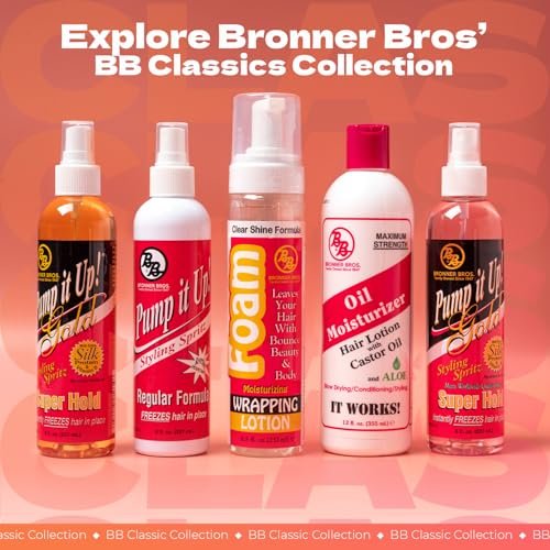 Bronner Bros BB Foam Wrap Lotion - Moisturizing Foaming Wrap with Olive Oil for Natural & Relaxed Hair - Alcohol-Free, No Flaking or Build-Up, Define Curls, Style Roller Sets & Finger Waves - 8 oz - görsel 12