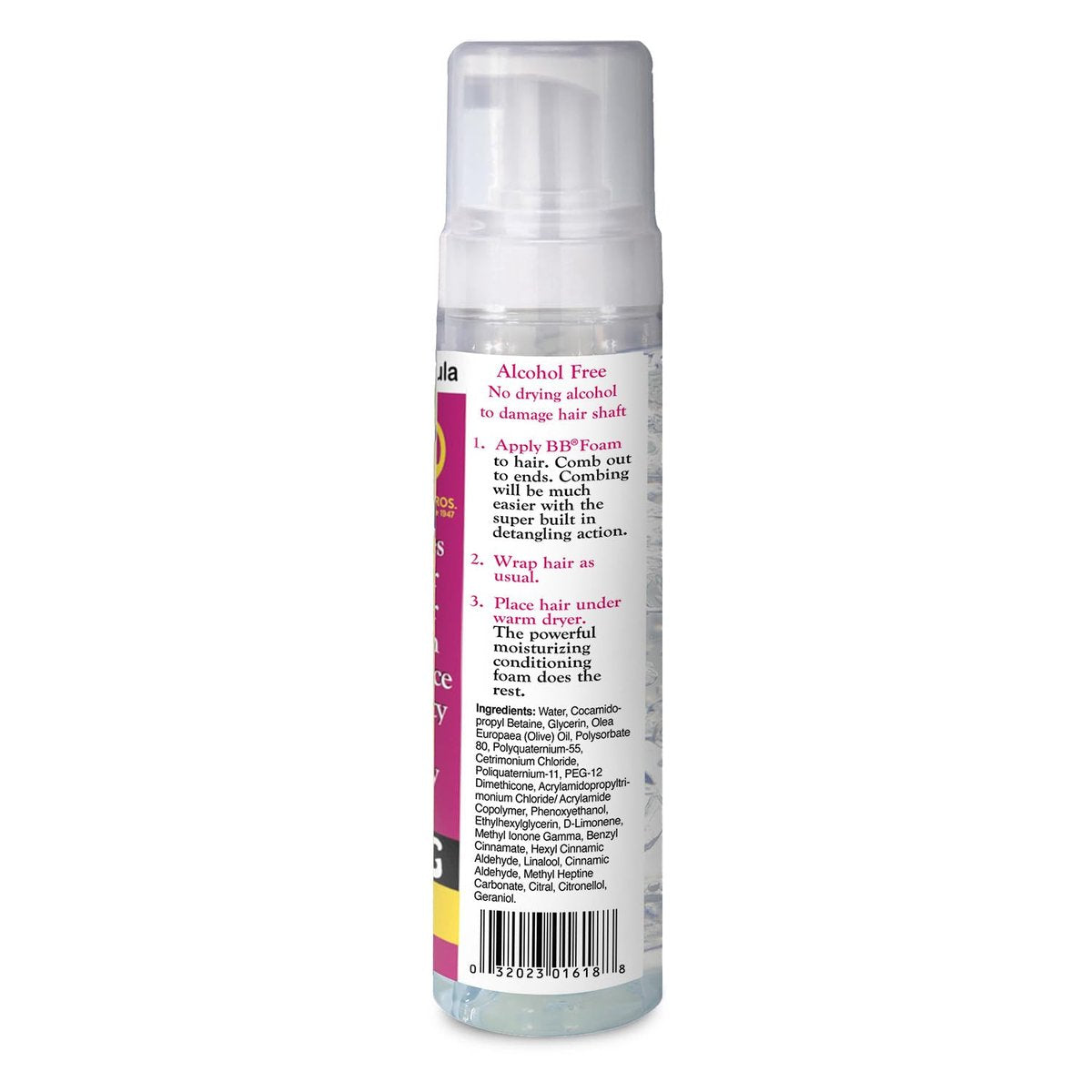 Bronner Bros BB Foam Wrap Lotion - Moisturizing Foaming Wrap with Olive Oil for Natural & Relaxed Hair - Alcohol-Free, No Flaking or Build-Up, Define Curls, Style Roller Sets & Finger Waves - 8 oz - görsel 17
