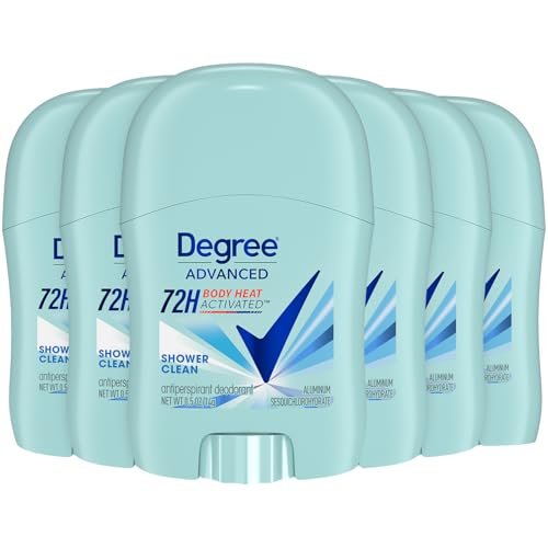 Degree Advanced Antiperspirant Deodorant, Shower Clean, 6-Pack, 0.5 oz Each, 72-Hour Protection for Women - görsel 2