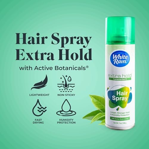 White Rain Aerosol Hairspray Unscented, Extra Hold - 7 oz (Pack of 2) Avelisse