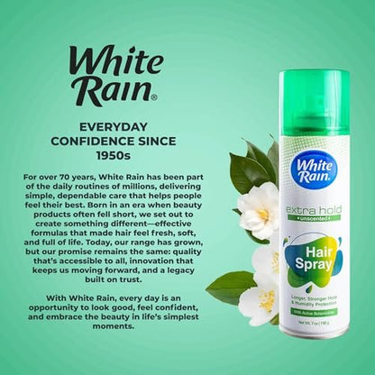 White Rain Aerosol Hairspray Unscented, Extra Hold - 7 oz (Pack of 2) Avelisse