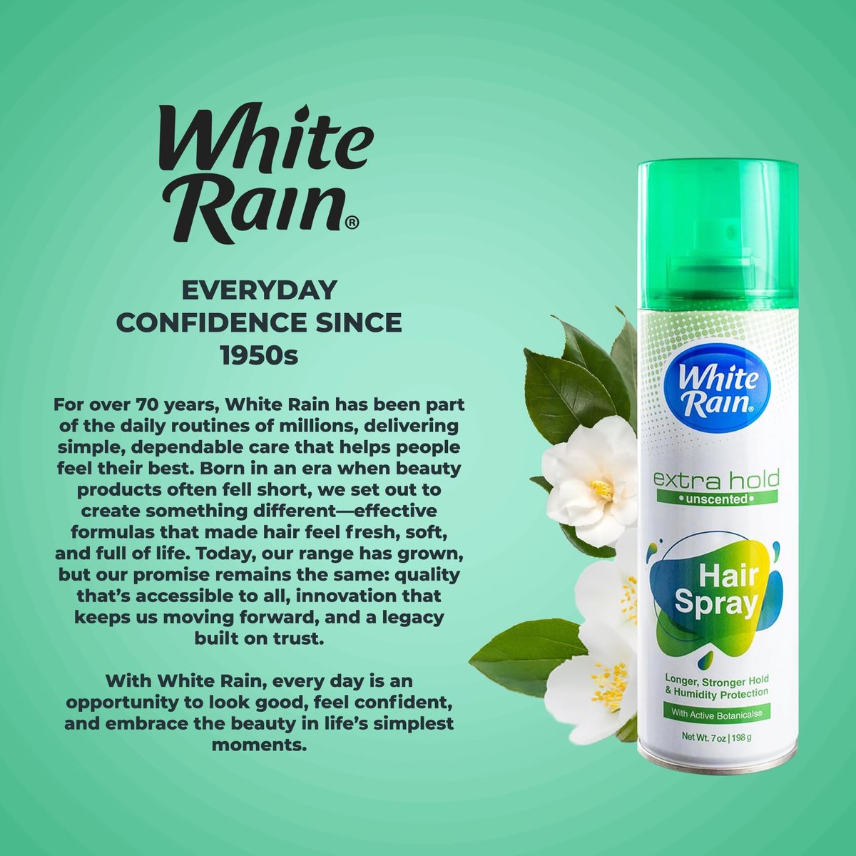 White Rain Aerosol Hairspray Unscented, Extra Hold - 7 oz (Pack of 2) Avelisse