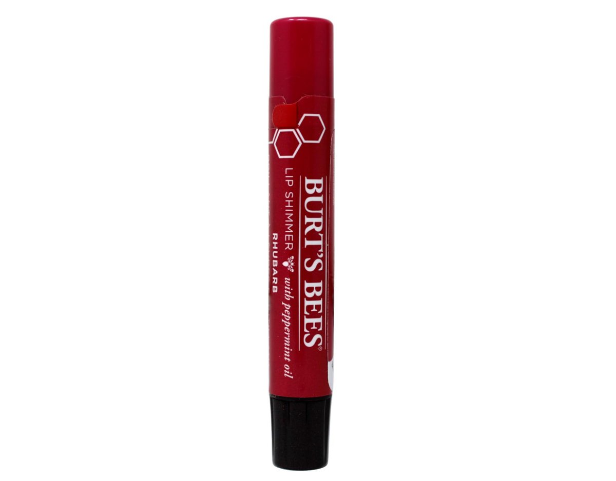 Burt's Bees Lip Shimmer Rhubarb - 0.09 oz (Pack of 3) - Moisturizing Tinted Lip Balm - görsel 3
