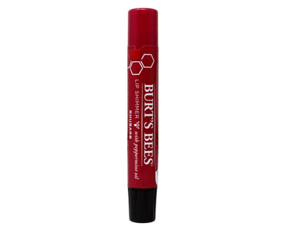 Burt's Bees Lip Shimmer Rhubarb - 0.09 oz (Pack of 3) - Moisturizing Tinted Lip Balm