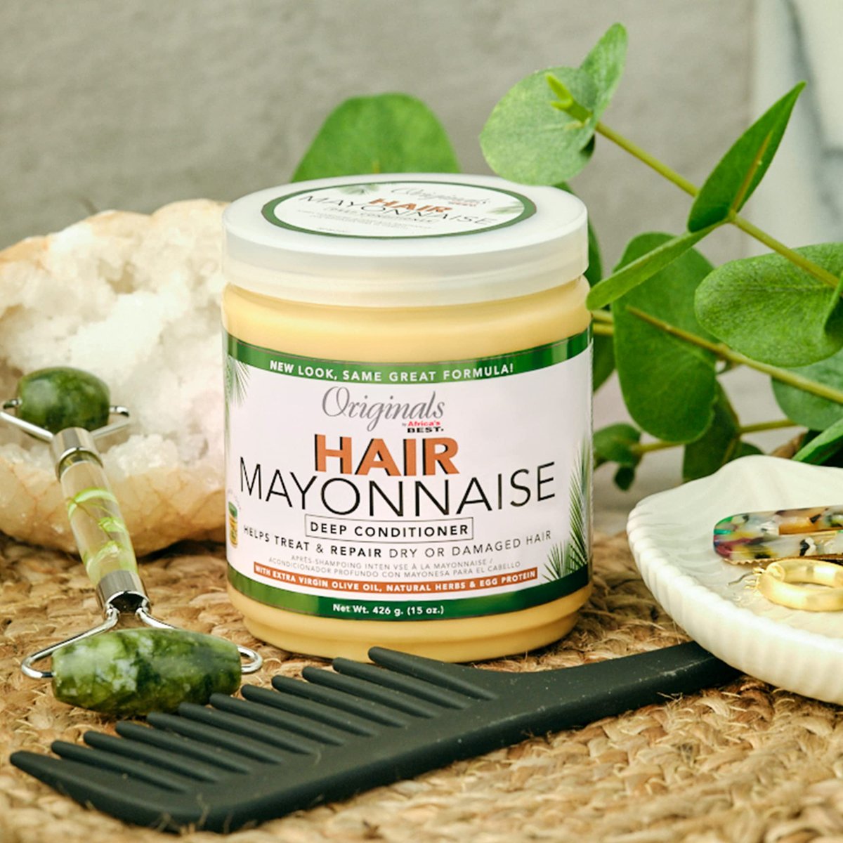 Originals by Africa's Best Hair Mayonnaise Conditioner – 2 Pack (15 oz Jars) – Deep Conditioning & Repair with Egg Protein & Olive Oil Avelisse