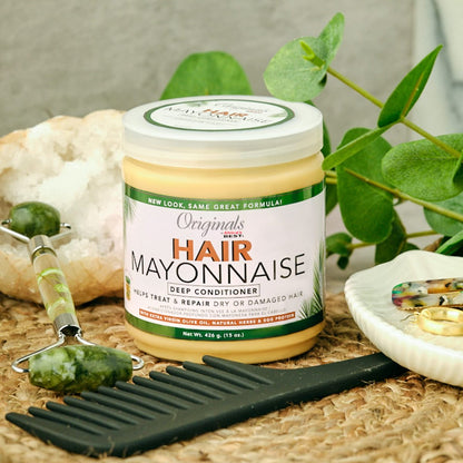 Originals by Africa's Best Hair Mayonnaise Conditioner – 2 Pack (15 oz Jars) – Deep Conditioning & Repair with Egg Protein & Olive Oil Avelisse