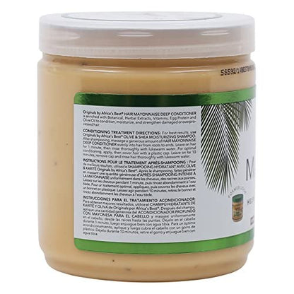 Originals by Africa's Best Hair Mayonnaise Conditioner – 2 Pack (15 oz Jars) – Deep Conditioning & Repair with Egg Protein & Olive Oil Avelisse