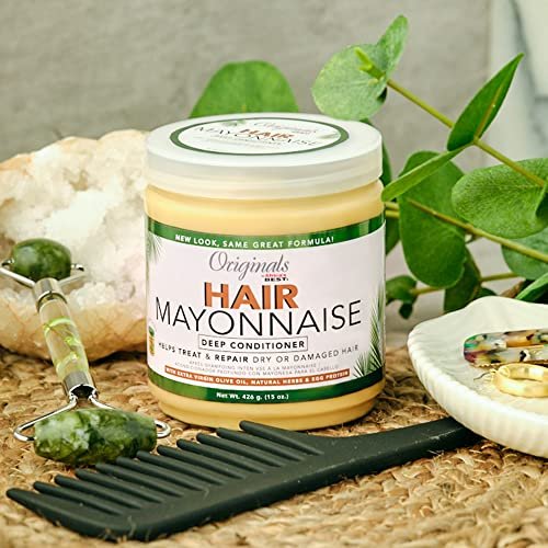 Originals by Africa's Best Hair Mayonnaise Conditioner – 2 Pack (15 oz Jars) – Deep Conditioning & Repair with Egg Protein & Olive Oil Avelisse